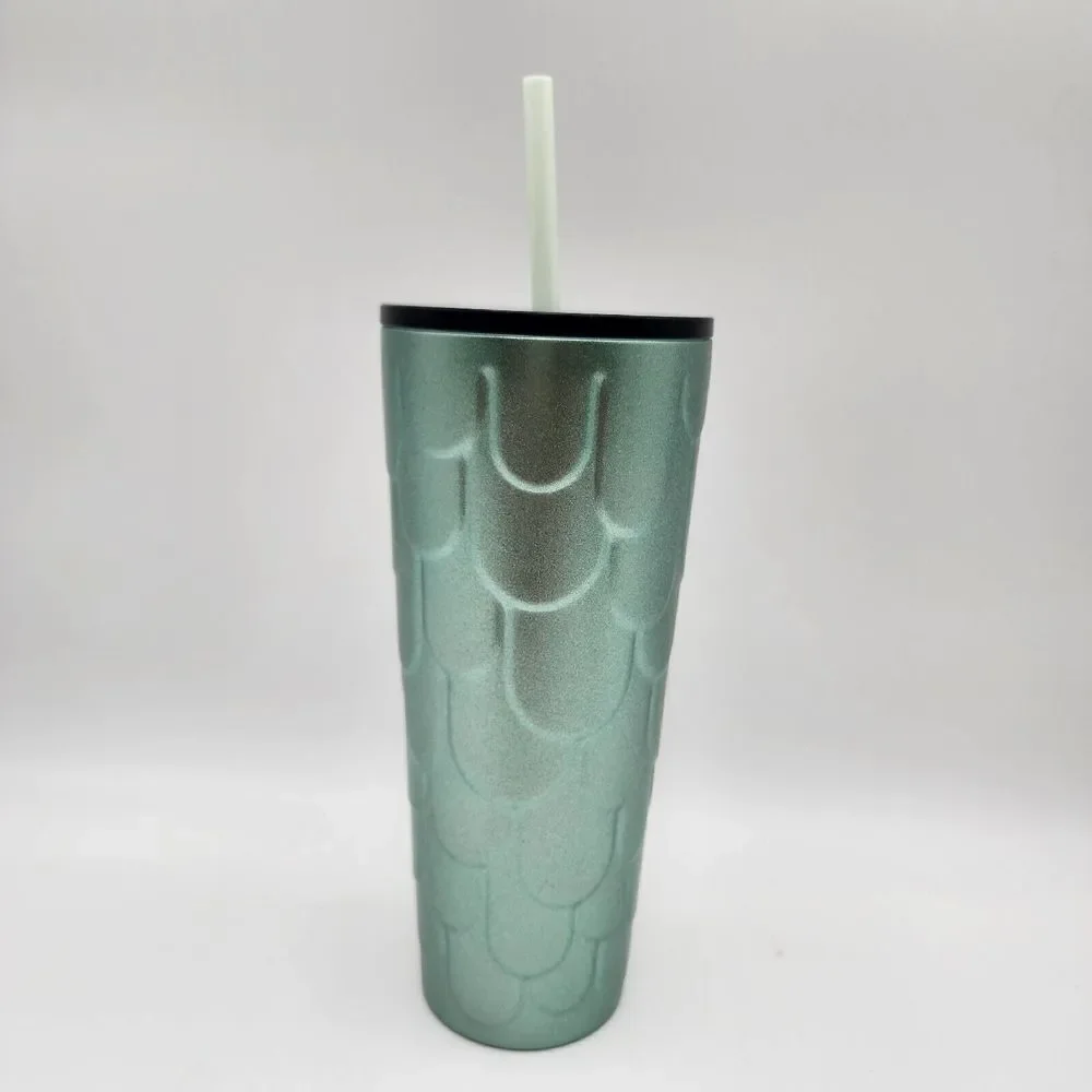 Starbucks Mermaid Siren Tail Scale Venti SS 24oz Tumbler Cold Cup‎ New